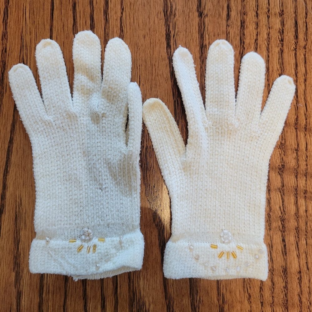 Vintage Winter Gloves for Small Hand ~ 1950's ~ As-Is ~ Flaws! ~ FINAL PRICE!